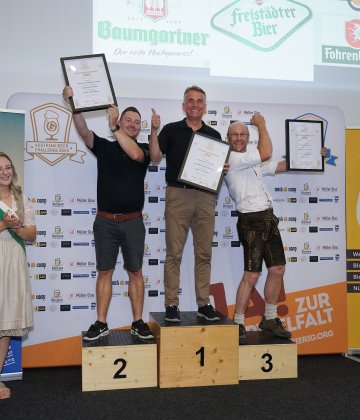 Siegerfoto der Wertungsgruppe Export- und Festbiere, Kategorie Gewerbliche Brauerei