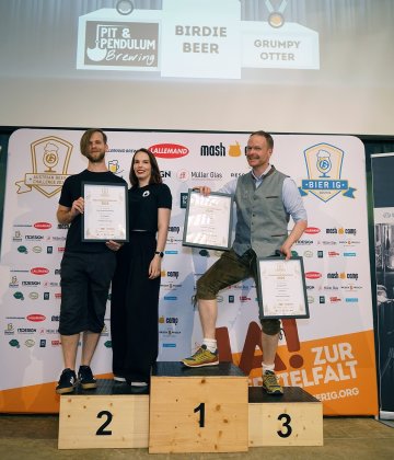 Siegerfoto der Wertungsgruppe Amerikanische Ales, Kategorie Hobbybrauerei