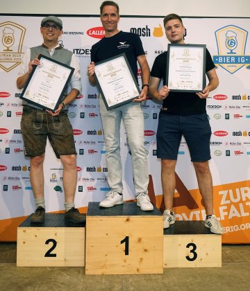 Siegerfoto der Wertungsgruppe Classic Style IPAs, Kategorie Gewerbliche Brauerei