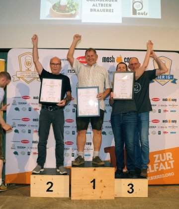Siegerfoto der Wertungsgruppe Belgische Ales, Kategorie Hobbybrauerei