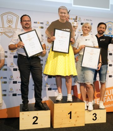 Siegerfoto der Wertungsgruppe Wiener Lager, Kategorie Gewerbliche Brauerei