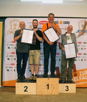Siegerfoto der Wertungsgruppe Pils, Kategorie Hobbybrauerei