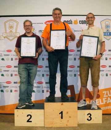 Siegerfoto der Wertungsgruppe Wiener Lager, Kategorie Hobbybrauerei