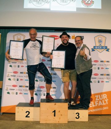Siegerfoto der Wertungsgruppe Bockbiere untergärig, Kategorie Gewerbliche Brauerei