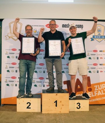 Siegerfoto der Wertungsgruppe Europäische Ales (britisch, deutsch), Kategorie Hobbybrauerei