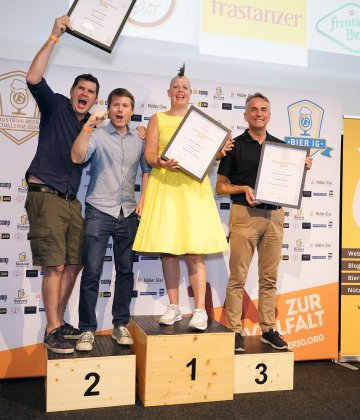 Siegerfoto der Wertungsgruppe Österreichisches Märzen, Kategorie Gewerbliche Brauerei