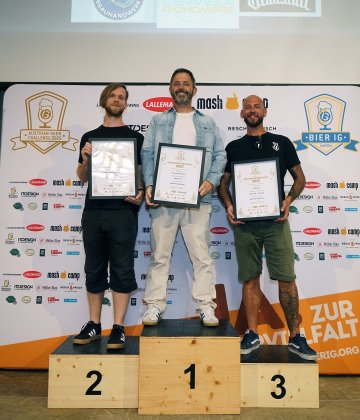 Siegerfoto der Wertungsgruppe Amerikanische Ales, Kategorie Gewerbliche Brauerei